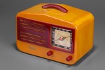 GAROD 1450 Catalin ’Peak-Top’ Radio in Yellow + Raspberry